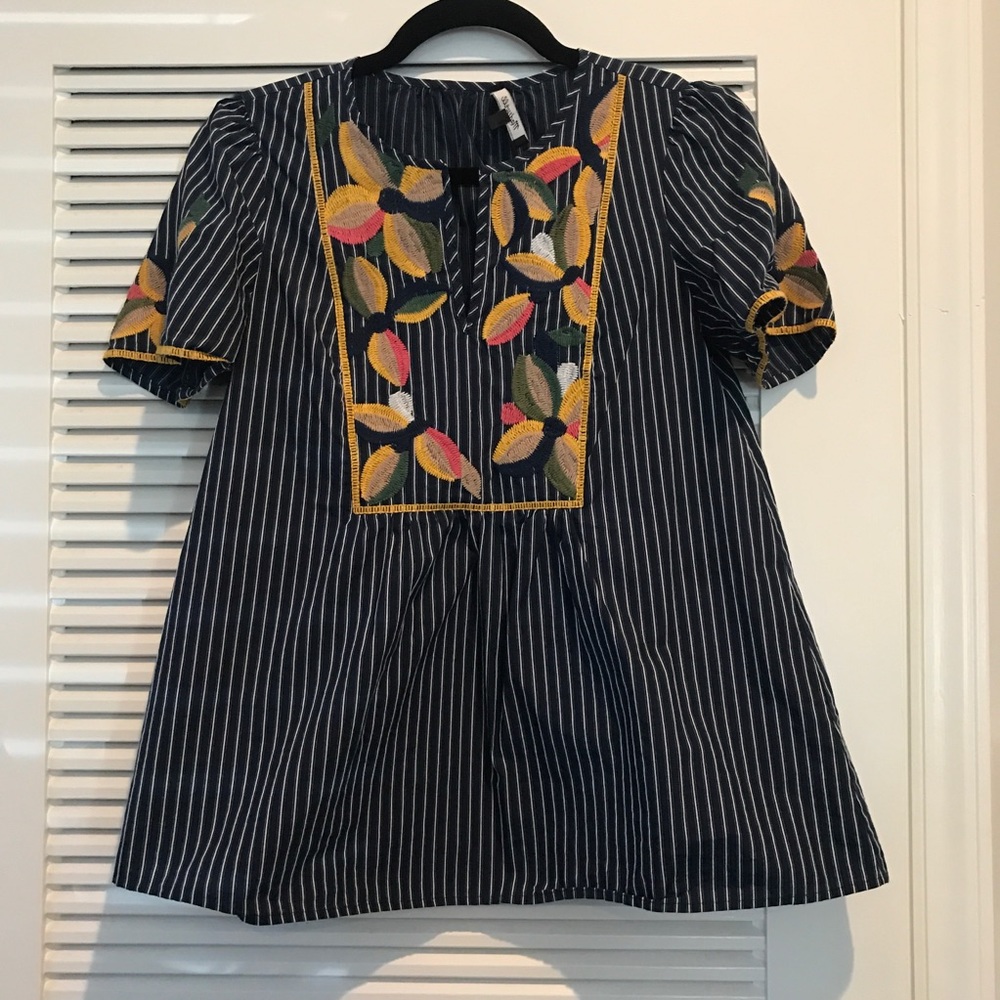 Madewell Embroidered Fable Top